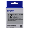 Epson LK-4SBM tape zwart op metallic zilver 12 mm (origineel)