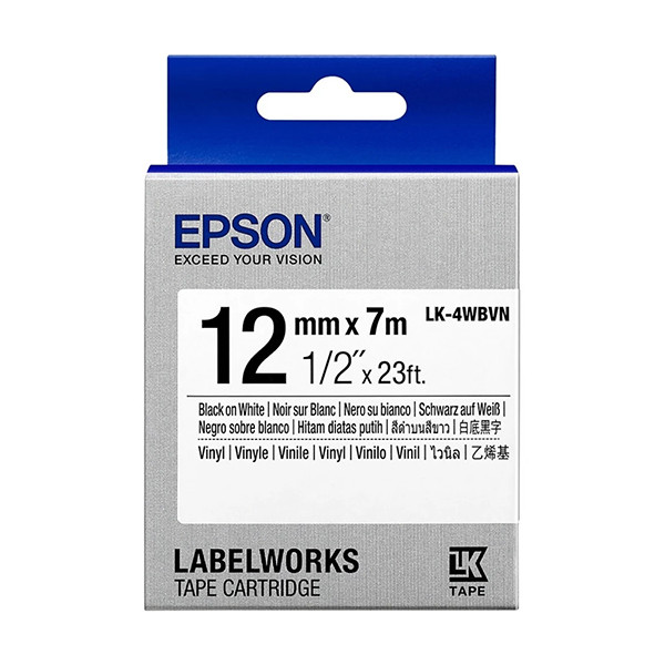 Epson LK-4WBVN tape zwart op wit 12 mm (origineel) C53S654041 084346 - 1