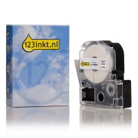 Epson LK-4WBW extra klevende tape zwart op wit 12 mm (123inkt huismerk)