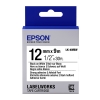 Epson LK-4WBW extra klevende tape zwart op wit 12 mm (origineel)