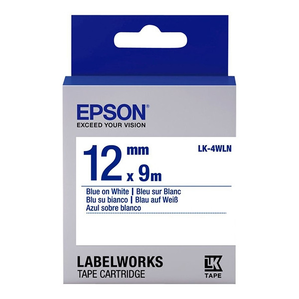 Epson LK-4WLN standard tape blauw op wit 12 mm (origineel) C53S654022 083200 - 1