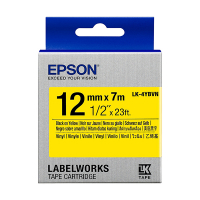 Epson LK-4YBVN tape zwart op geel 12 mm (origineel) C53S654042 084348