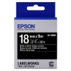 Epson LK-5BWV levendige tape wit op zwart 18 mm (origineel)