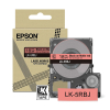 Epson LK-5RBJ matte tape zwart op rood 18 mm (origineel)
