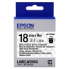Epson LK-5TBW extra klevende tape zwart op transparant 18 mm (origineel) 083244 - 1
