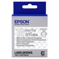 Epson LK-5TWN tape wit op transparant 18 mm (origineel) C53S655009 083234