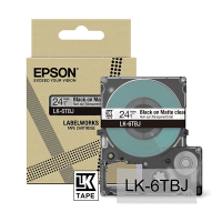 Epson LK-6TBJ matte tape zwart op transparant 24 mm (origineel) C53S672067 084392