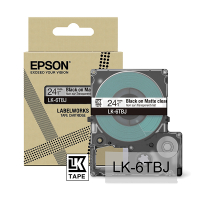 Epson LK-6TBJ matte tape zwart op transparant 24 mm (origineel) C53S672067 084392