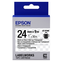 Epson LK-6TBN tape zwart op transparant 24 mm (origineel) C53S656007 083262