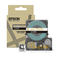 Epson LK-6TKN tape goud op metallic transparant 24 mm (origineel) C53S672098 084450