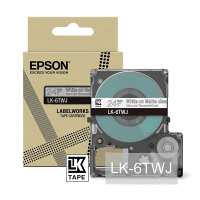 Epson LK-6TWJ matte tape wit op transparant 24 mm (origineel) C53S672070 084398