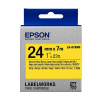 Epson LK-6YBVN tape zwart op geel 24 mm (origineel)