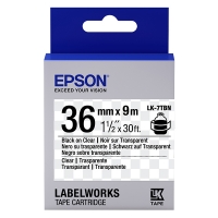 Epson LK-7TBN tape zwart op transparant 36 mm (origineel) C53S657007 083274