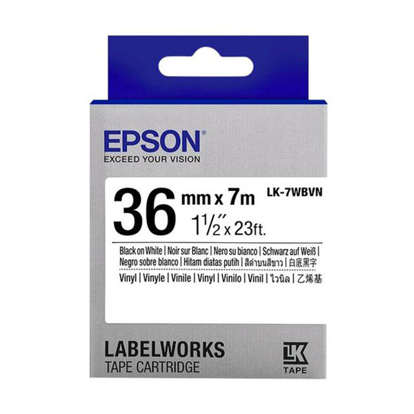 Epson LK-7WBVN tape zwart op wit 36 mm (origineel) C53S657012 084358 - 1