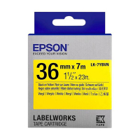Epson LK-7YBVN tape zwart op geel 36 mm (origineel) C53S657013 084360