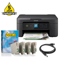 Printer bundel: Epson Expression Home XP-3205 + 604 huismerk cartridge multipack + USB-kabel 2m + 5 jaar garantie 831959