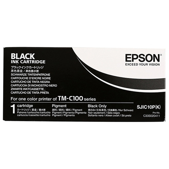 Epson S020411 SJIC10P(K) inktcartridge zwart (origineel) C33S020411 026980 - 1