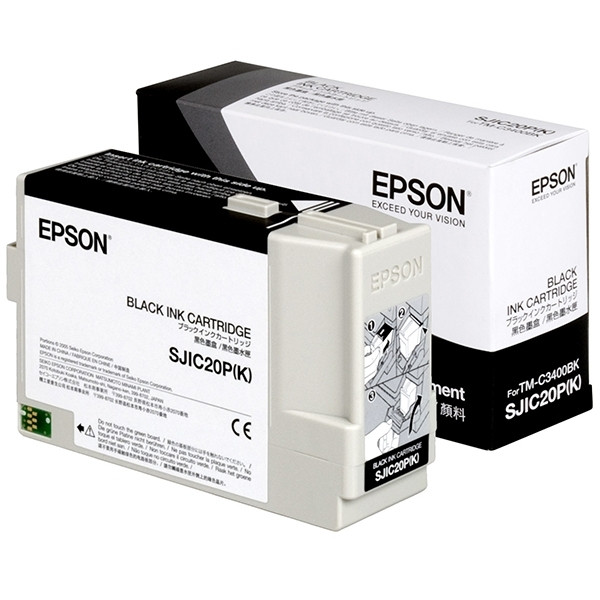 Epson S020490 (SJIC20P) cartridge zwart (origineel) C33S020490 080200 - 1