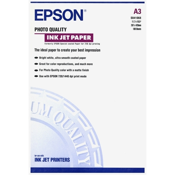 Epson S041068 photo quality inkjet paper DIN A3 104 grams (100 vel) C13S041068 150382 - 1