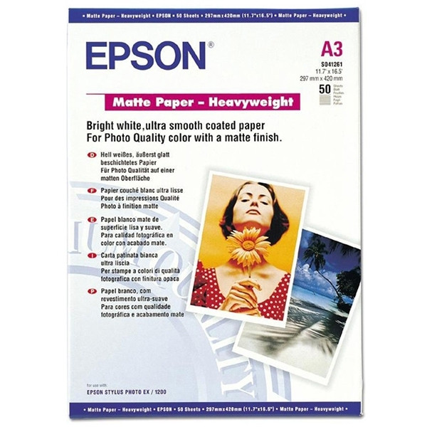 Epson S041261 matte paper heavy weight DIN A3 167 grams (50 vel) C13S041261 064699 - 1