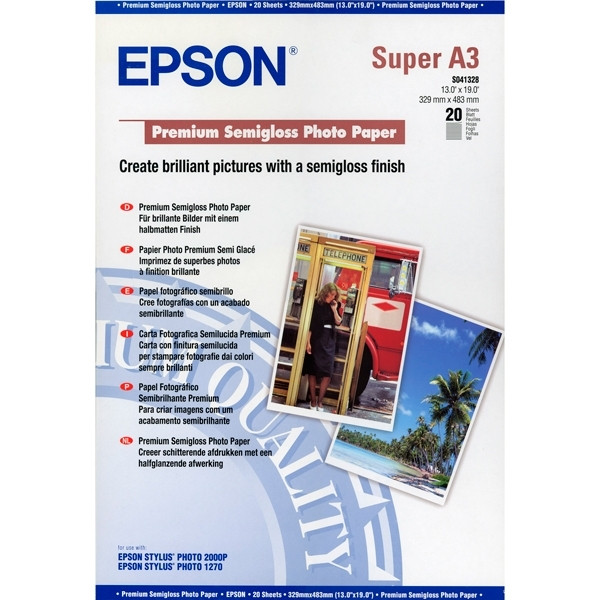 Epson S041328 premium semigloss photo paper 250 grams A3+ (20 vel) C13S041328 064613 - 1