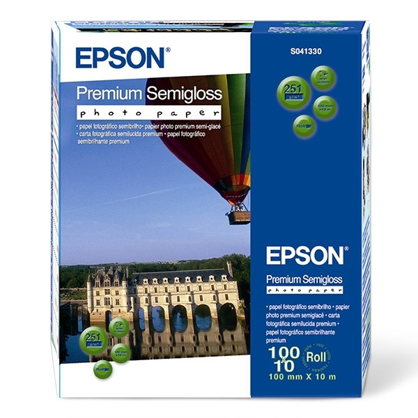 250 grams papier rollen Epson Zoek op merk en gewicht Grootformaat papier en etiketten Epson S041330 Premium Semigloss Photo Paper op rol (100 mm 10 m) 123inkt.nl