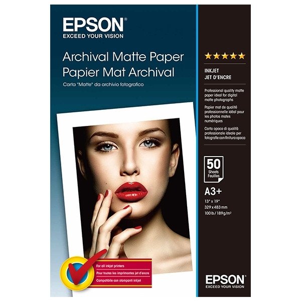 Epson S041340 archival matte paper 189 grams A3+ (50 vel) C13S041340 150388 - 1