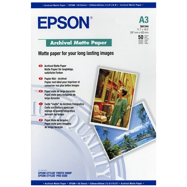 A3 Epson fotopapier Papier en etiketten Epson S041068 photo quality inkjet paper DIN A3 grams (100 vel) a3 epson fotopapier high color mat fotopapier a3 fotopapier a3 s041068 epson s041068 epson