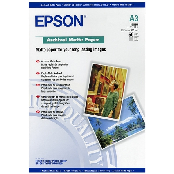 Epson S041344 archival matte paper 189 grams DIN A3 (50 vel) C13S041344 150384 - 1