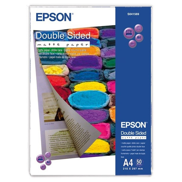 Epson S041569 double-sided matte paper 178 grams A4 (50 vel) C13S041569 064615 - 1