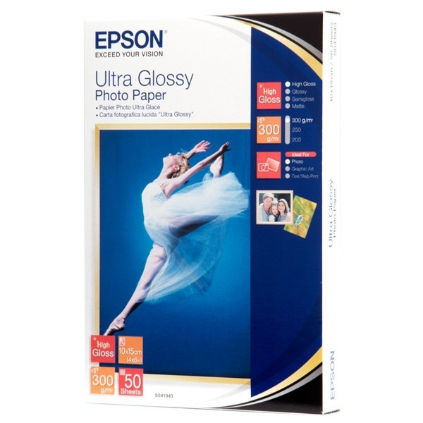 Epson S041943 ultra glossy photo paper 300 grams 10 x 15 cm (50 vel) C13S041943 064634 - 1