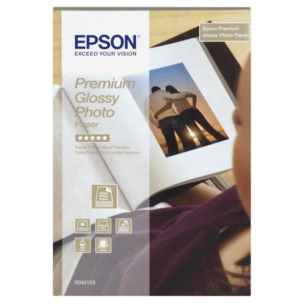 Epson S042153 premium glossy photo paper 255 grams 10 x 15 cm (40 vel) C13S042153 064652 - 1