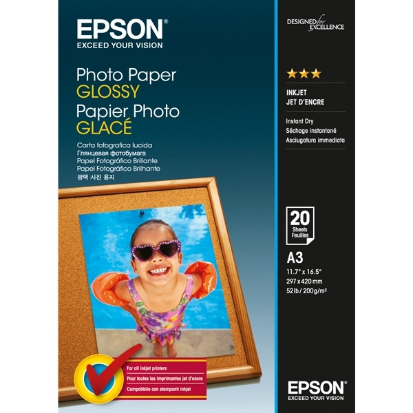 hardware mooi zo opgraven Epson S042536 glossy photo paper 200 grams A3 (20 vel) Epson 123inkt.nl