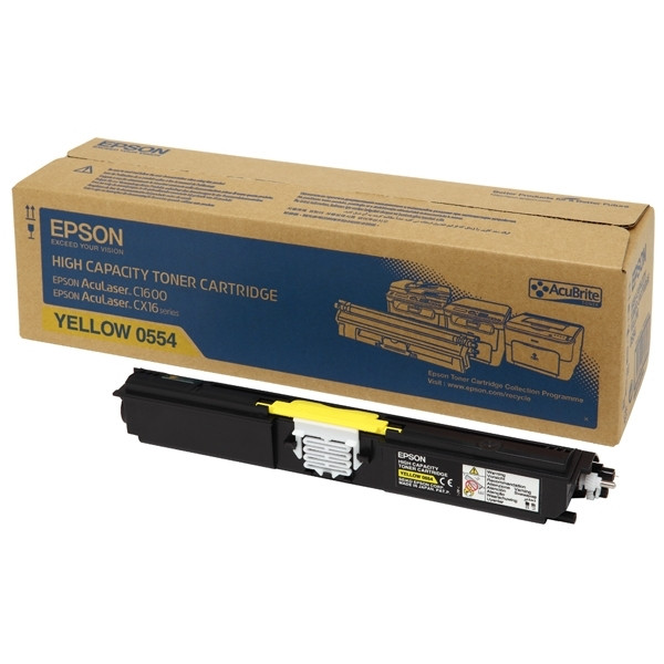 Epson S050554 toner geel hoge capaciteit (origineel) C13S050554 028194 - 1