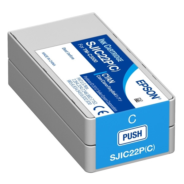 Epson SJIC22P(C) inktcartridge cyaan (origineel) C33S020602 026638 - 1