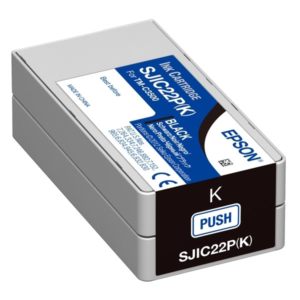 Epson SJIC22P(K) inktcartridge zwart (origineel) C33S020601 026636 - 1