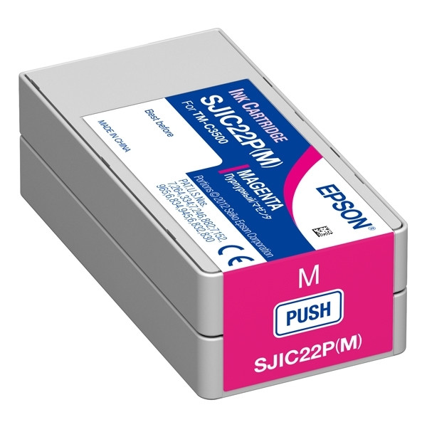 Epson SJIC22P(M) inktcartridge magenta (origineel) C33S020603 026640 - 1