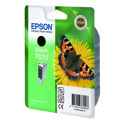 Epson T015 inktcartridge zwart (origineel) C13T01540110 022000 - 1