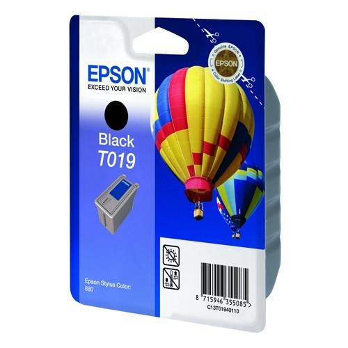 Epson T019 inktcartridge zwart (origineel) C13T01940110 020560 - 1
