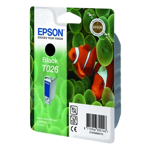 Epson T026 inktcartridge zwart (origineel) C13T02640110 021080 - 1