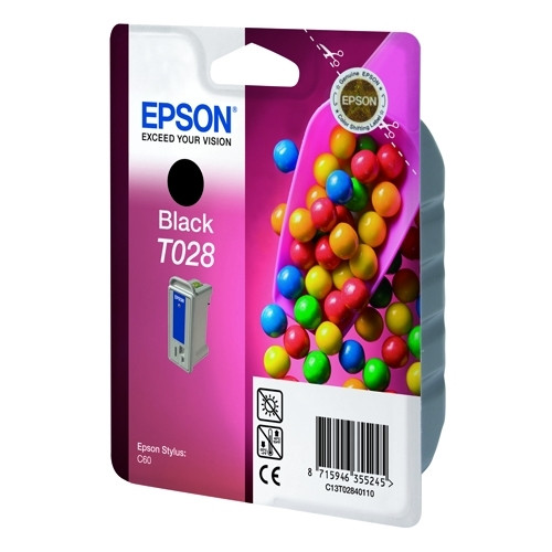 Epson T028 inktcartridge zwart (origineel) C13T02840110 021100 - 1