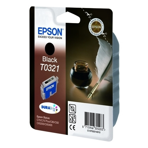 Epson T0321 inktcartridge zwart (origineel) C13T03214010 021120 - 1