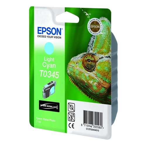 Epson T0345 inktcartridge licht cyaan (origineel) C13T03454010 022290 - 1