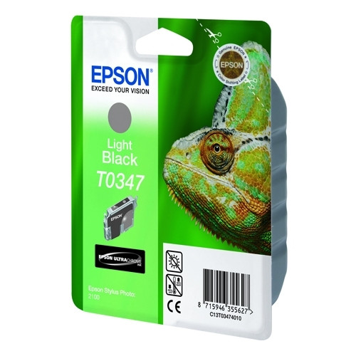 Epson T0347 inktcartridge licht zwart (origineel) C13T03474010 022330 - 1