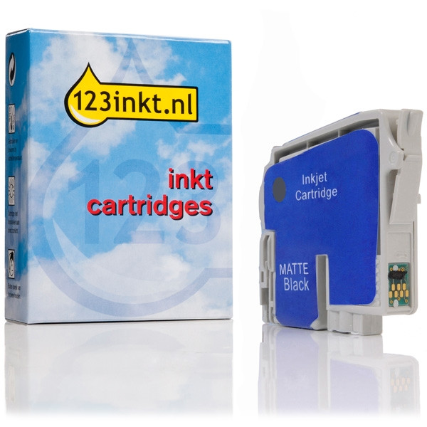 Epson T0348 inktcartridge mat zwart (123inkt huismerk) C13T03484010C 022351 - 1