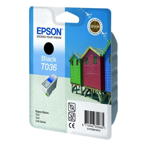 Epson T036 inktcartridge zwart (origineel) C13T03614010 022040 - 1