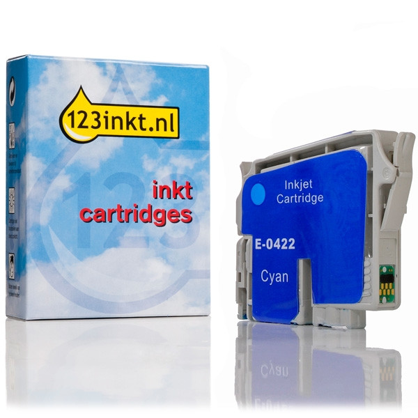 Epson T0422 inktcartridge cyaan (123inkt huismerk) C13T04224010C 022151 - 1