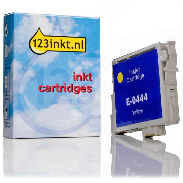Epson T0444 inktcartridge geel hoge capaciteit (123inkt huismerk) C13T04444010C 022451 - 1