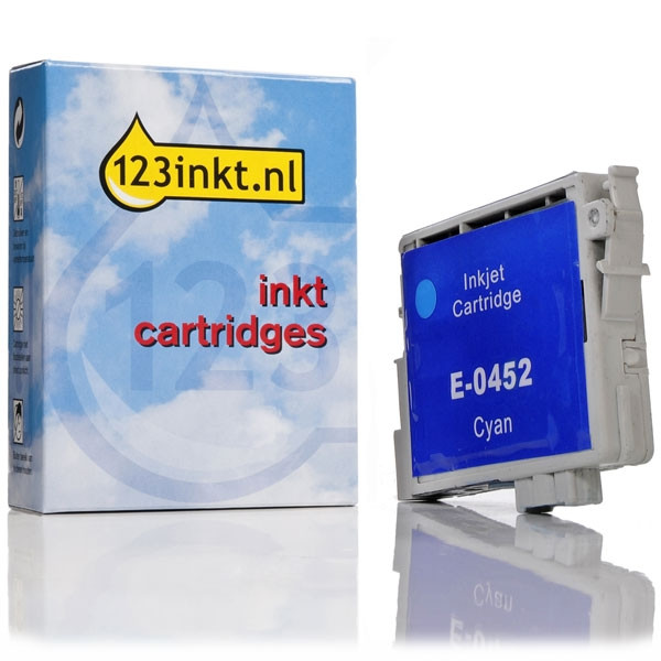 Epson T0452 inktcartridge cyaan (123inkt huismerk) C13T04524010C 022471 - 1