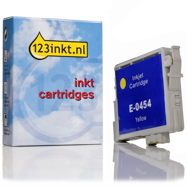 Epson T0454 inktcartridge geel (123inkt huismerk) C13T04544010C 022511 - 1